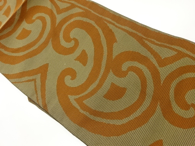 JAPANESE NAGOYA OBI / CHIKUZEN HAKATA / WOVEN GEOMETRIC